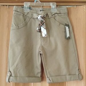 NWT Eddie Bauer size 12 girls khaki school shorts
